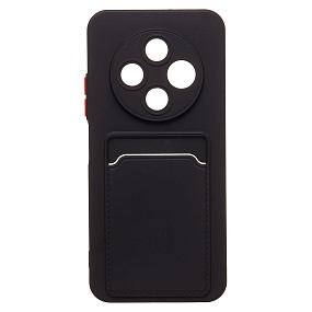 Силиконовый чехол Tecno Spark 30C 4G с визитницей черный