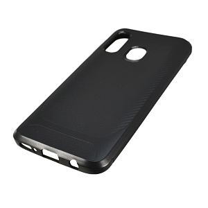 Силиконовый чехол для Samsung A405 Galaxy A40 SC149 карбон черный