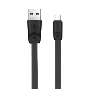 Дата кабель lightning - USB Hoco X9 плоский 1м черный