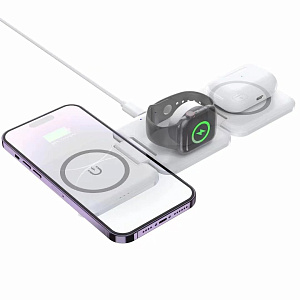 Беспроводное зарядное устройство 3 в 1 (MagSafe) белый