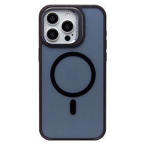 Кейс iPhone 15 Pro силикон SafeMag SM026 черный