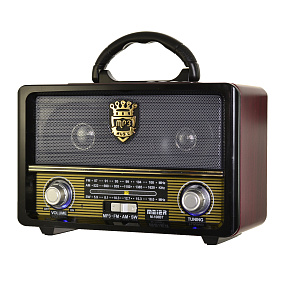 Радиоприемник Meier M-108BT (USB/microSD/FM/AUX/Bluetooth) красный/черный