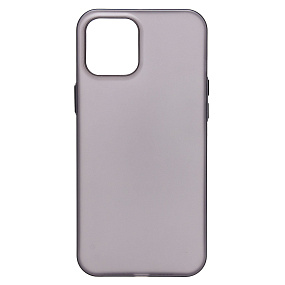 Кейс iPhone 12 Pro Max пластик PC091 матовый прозрачный черный
