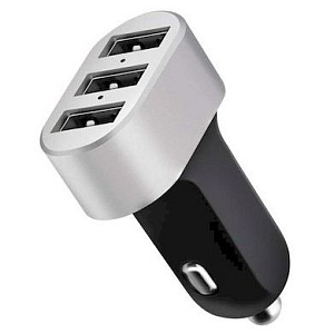 АЗУ-USB 3 выхода 2.1A/2А/1А белый/черный