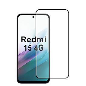 Защитное стекло Xiaomi Redmi 15 4G/5G/Poco M7 4G 3D черное