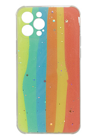 Кейс iPhone 12 Pro силикон SL005 (003) цветные полосы