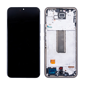 Дисплей для телефона Samsung A346B (A34 5G) модуль с рамкой Черный - (OLED) (Full Size)