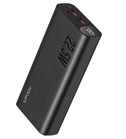 Портативное зарядное устройство VFan F07 2USB/Micro/Type-C 22.5W 20000mAh черный