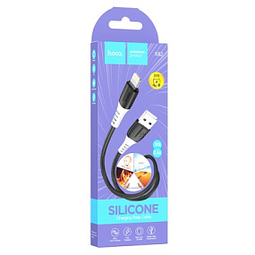 Дата кабель lightning - USB Hoco X82 2.4A 1м черный