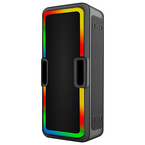 Колонка Ginzzu GM-216 50W (RMS/Karaoke/Bluetooth/FM/USB/SD/LED/ПДУ) черная