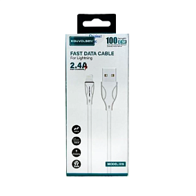 Дата кабель lightning - USB Kouvolsen X19 2.4A белый