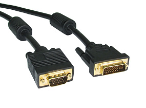 Кабель DVI (папа) - VGA (папа) 1.5m (TS-3028)