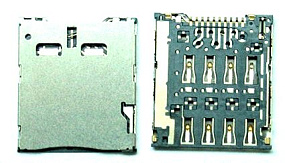 Коннектор SIM Samsung C101/S4 Zoom/OT-6010D/Alcatel OT-6030D/OT-6033X/Asus A400CG/Asus FE170CG