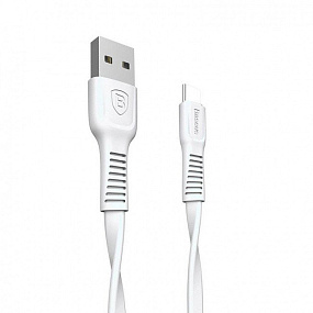 Дата кабель Type-C - USB Baseus CATZY-B02 плоский белый