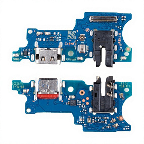 Шлейф Samsung A075F (A07) плата системный разъем/разъем гарнитуры/микрофон - Премиум