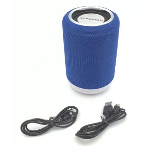 Колонка Hopestar H34 (Bluetooth/MicroSD/USB/FM/AUX/Microphone) влагозащищенная синий