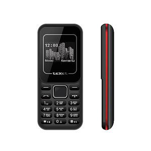 Мобильный телефон teXet TM-120 черно-красный