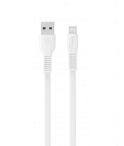 Дата кабель micro USB - USB Baseus CAMZY-B02 плоский белый