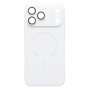 Кейс iPhone 17 Pro Max силикон SafeMag SM020 белый