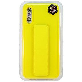 Задняя накладка для Samsung A505 Galaxy A50 SP с держателем жёлтый