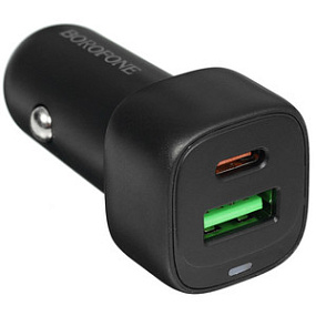АЗУ-USB/USB-C Borofone BZ34B 2 выхода PD38W+QC3.0 черный