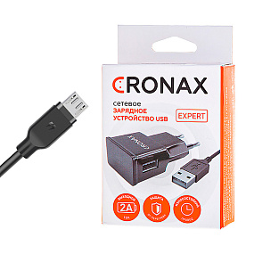 СЗУ+ micro USB Cronax Expert EX-201m 2A черный (УЦЕНКА) Повреждение корпуса