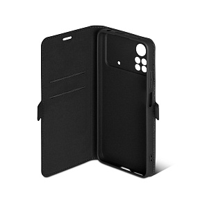 Чехол-книжка DF под кожу Xiaomi Poco X4 Pro черный