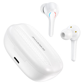Bluetooth-наушники беспроводные Borofone BW11 белые(УЦЕНКА)б/у, потертости