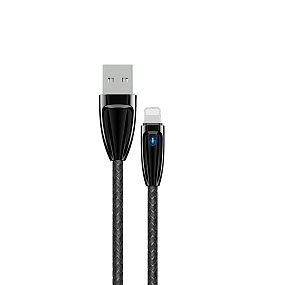 Дата кабель lightning - USB Borofone BU3 BlinkJet 2.4A черный 1,2 м