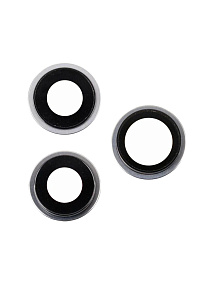 Стекло камеры iPhone 15 Pro Max (комплект 3 шт.) Серый