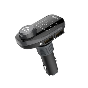 АЗУ-USB HOCO E45 FM-модулятор черный