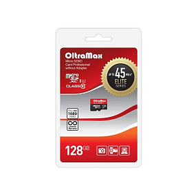 MicroSD 128Gb OltraMax Class 10 Elite UHS-I 45Mb/s без адаптера