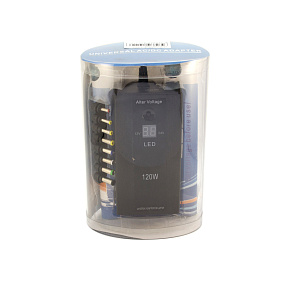 СЗУ/АЗУ для ноутбука LED 8 коннекторов 120Wt (УЦЕНКА) повреждена упаковка 