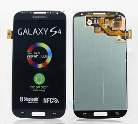 Дисплей для телефона Samsung i9500/i9505 в сборе с тачскрином Черный