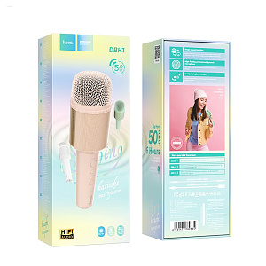 Микрофон Hoco DBK1 беспр/караоке розовый
