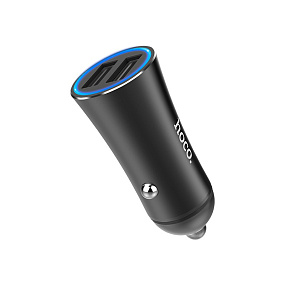 АЗУ-USB HOCO Z30A 2 выхода 3.1A черный