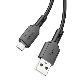 Дата кабель micro USB - USB Borofone BX70 1м черный тех. пак.