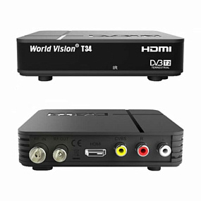 Ресивер эфирный цифровой DVB-T2 World Vision T34(УЦЕНКА)Потертости,царапины