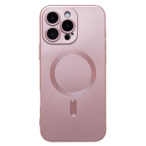 Кейс iPhone 16 Pro Max силикон SafeMag SM020 светло-розовый
