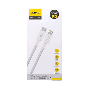 Дата кабель Type-C - Lightning Dudao L6E 1м PD 30W белый