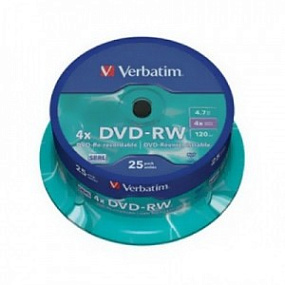 DVD-RW cake (перезаписываемый) 1шт
