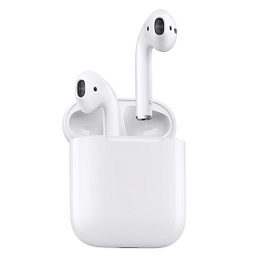 Наушники Apple AirPods 2 (2019) в футляре с возможностью беспроводной зарядки белые (УЦЕНКА) Б/У