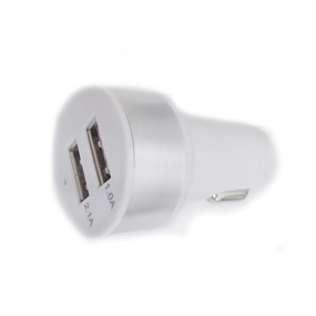 АЗУ-USB 2 выхода 1A/2.1А белый/зеленый