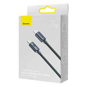 Дата кабель Type-C - lightning Baseus Crystal Shine Series (CAJY000201) 1,2м 20W 2,4A черный