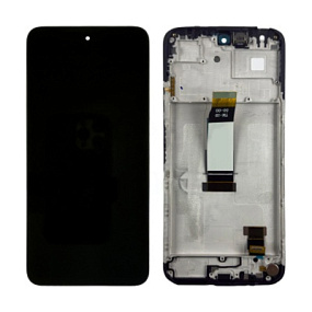 Дисплей для телефона Xiaomi Poco M6 4G (2404APC5FG) модуль с рамкой Черный - Оригинал
