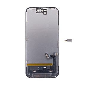 Дисплей для телефона iPhone 15 в сборе Черный - (Soft OLED, Full HD) (с верификацией = с привязкой б
