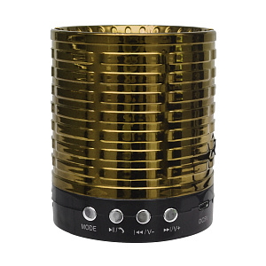 Колонка AK889 (Bluetooth/MicroSD/USB/FM/AUX) золото