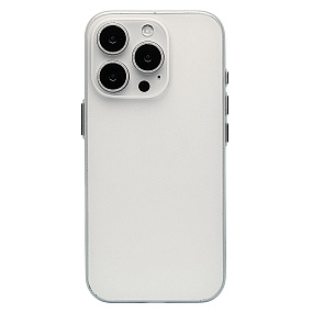 Кейс iPhone 16 Pro пластик PC091 матовый прозрачный белый