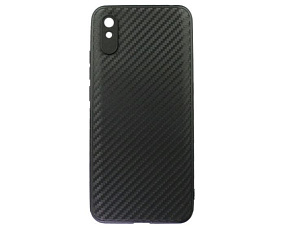 Силиконовый чехол Xiaomi Redmi 9A TPU карбон черный