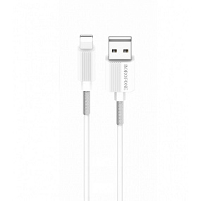 Дата кабель lightning - USB Borofone BX11 uJet 2.1A белый 1м